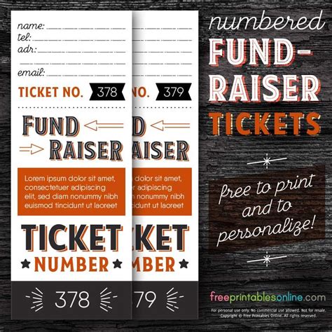 fundraiser event tickets|Fundraiser Ticket Templates: Drive Impactful Events!.
